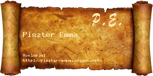 Piszter Emma névjegykártya